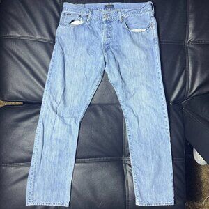 Polo Ralph Lauren Men's Straight Jeans Blue Denim The Hampton Relaxed Fit 35/32